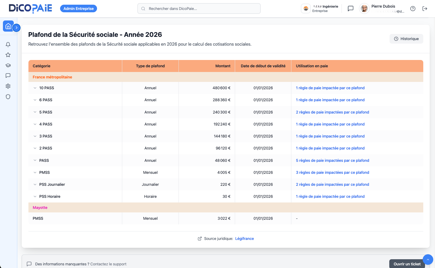 Capture d'écran d'un module
